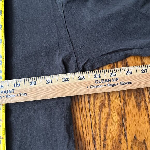 PacSun Boxy Fit Raw Hem Long Sleeve T-Shirt Men's Size M Dark Gray Black Cotton - Picture 4 of 8